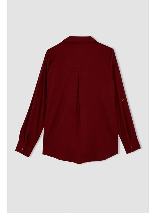 Woman Bordeaux Long Sleeve Blouse BORDEAUX